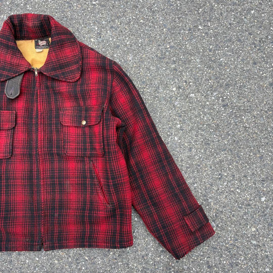 右*肘様 50s Woolrichマッキーノジャケット ハンティングジャケットU