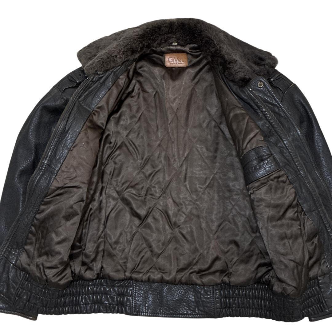 GiVet フライトジャケット G-1レザージャケット 革ジャン 本革 黒 L