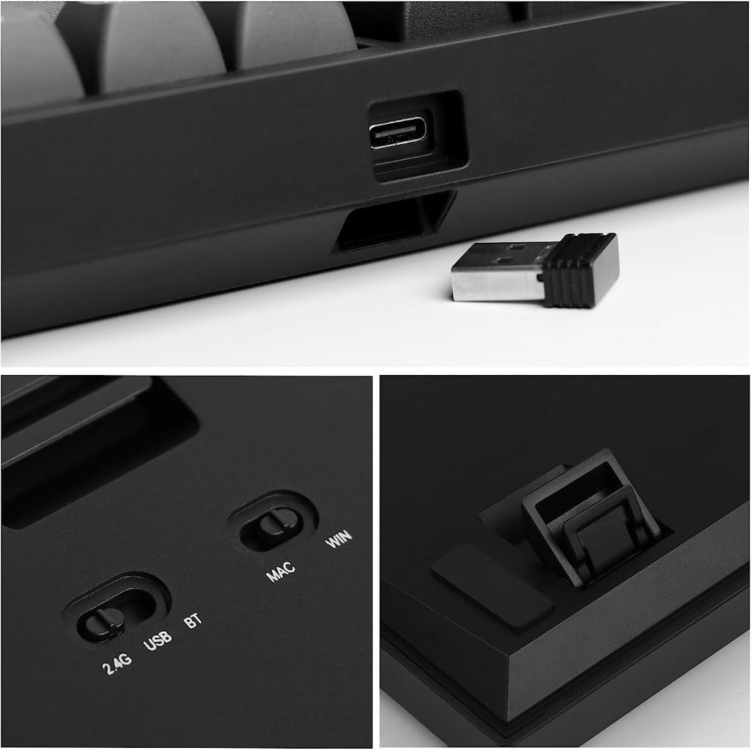 80キー メカニカルゲーミングキーボード 75 ホットスワップ 3接続モード