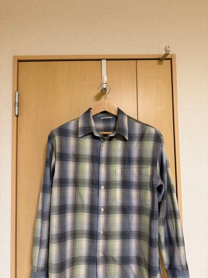 オーラリー　25aw チェックシャツ