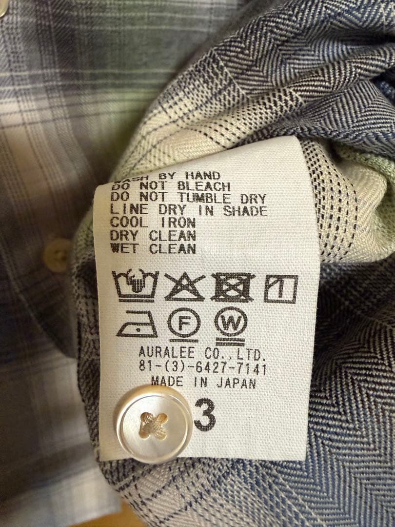 オーラリー　25aw チェックシャツ