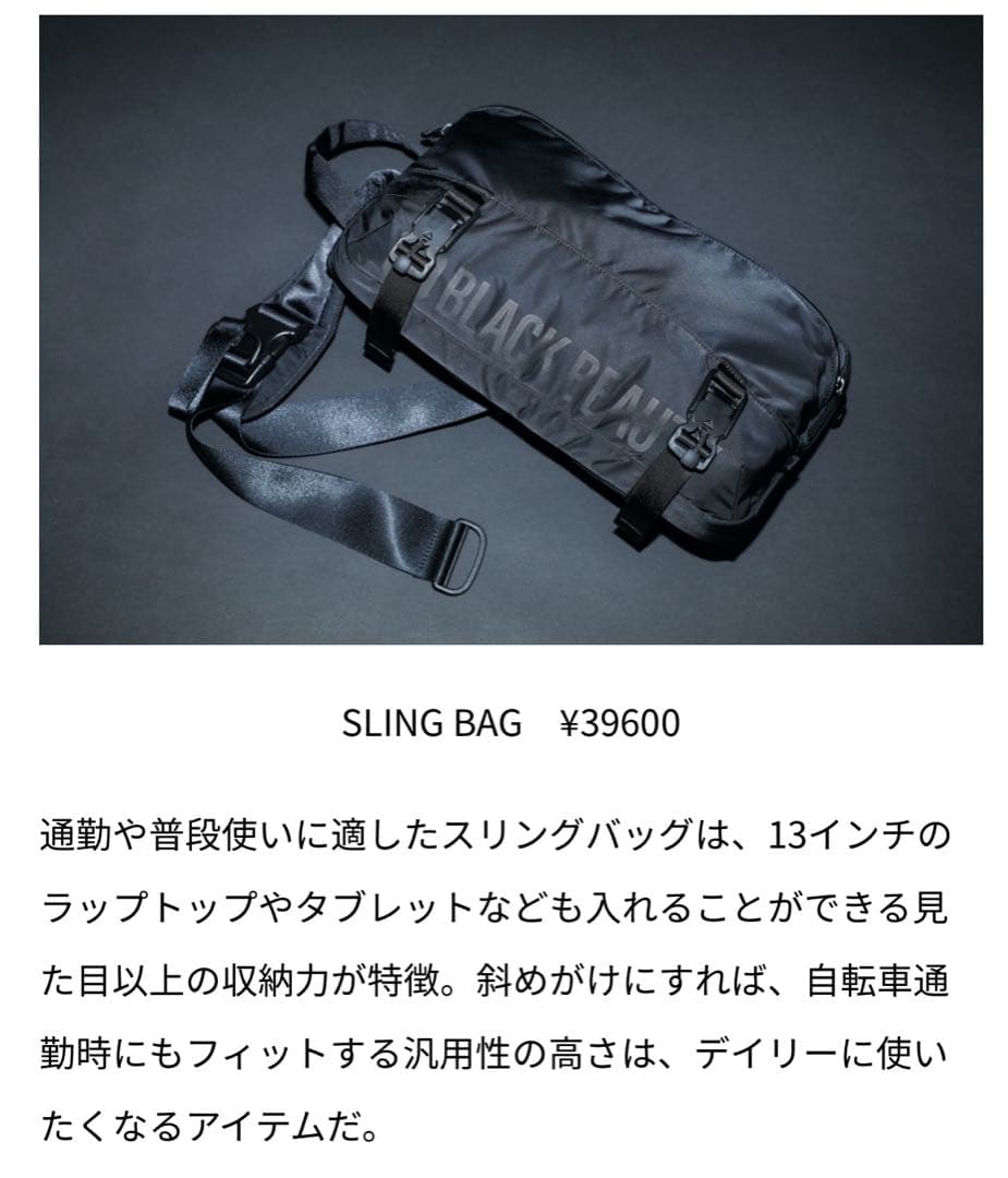 【定価39,600円】RAMIDUS BLACK BEAUTY スリングバッグ