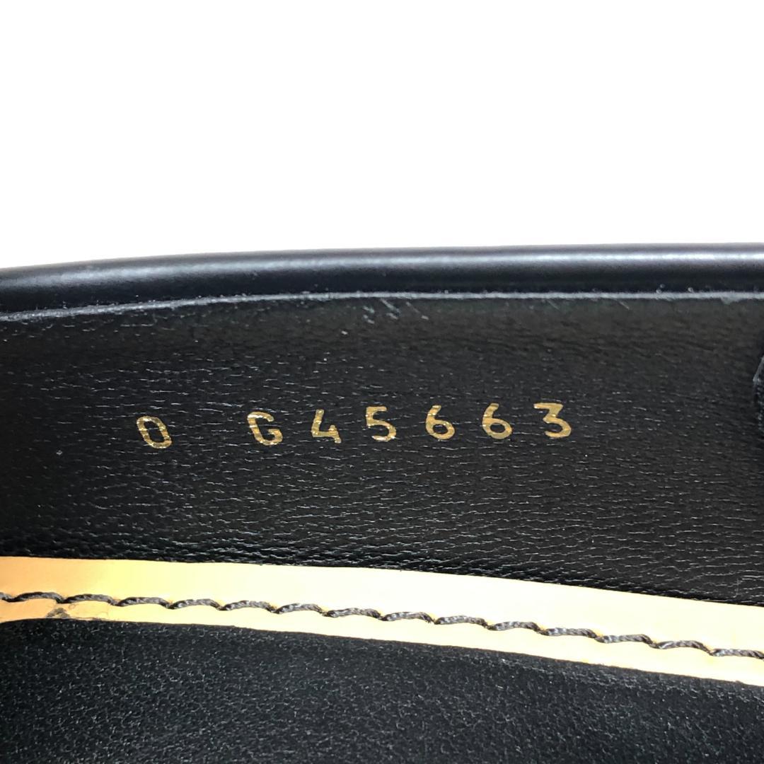 【美品】12F198 シャネル カメリア ココマーク ローファー 34C 黒 革