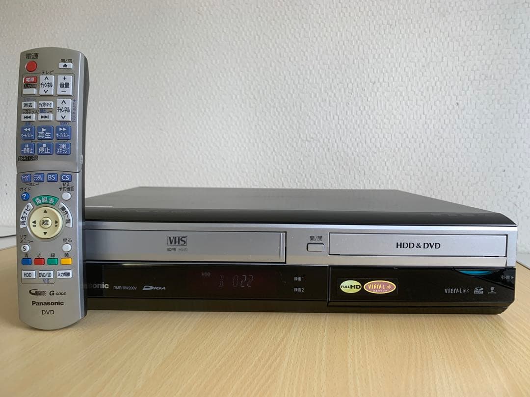 Panasonic VHS一体型DVDレコーダー DIGA DMR-XW200V