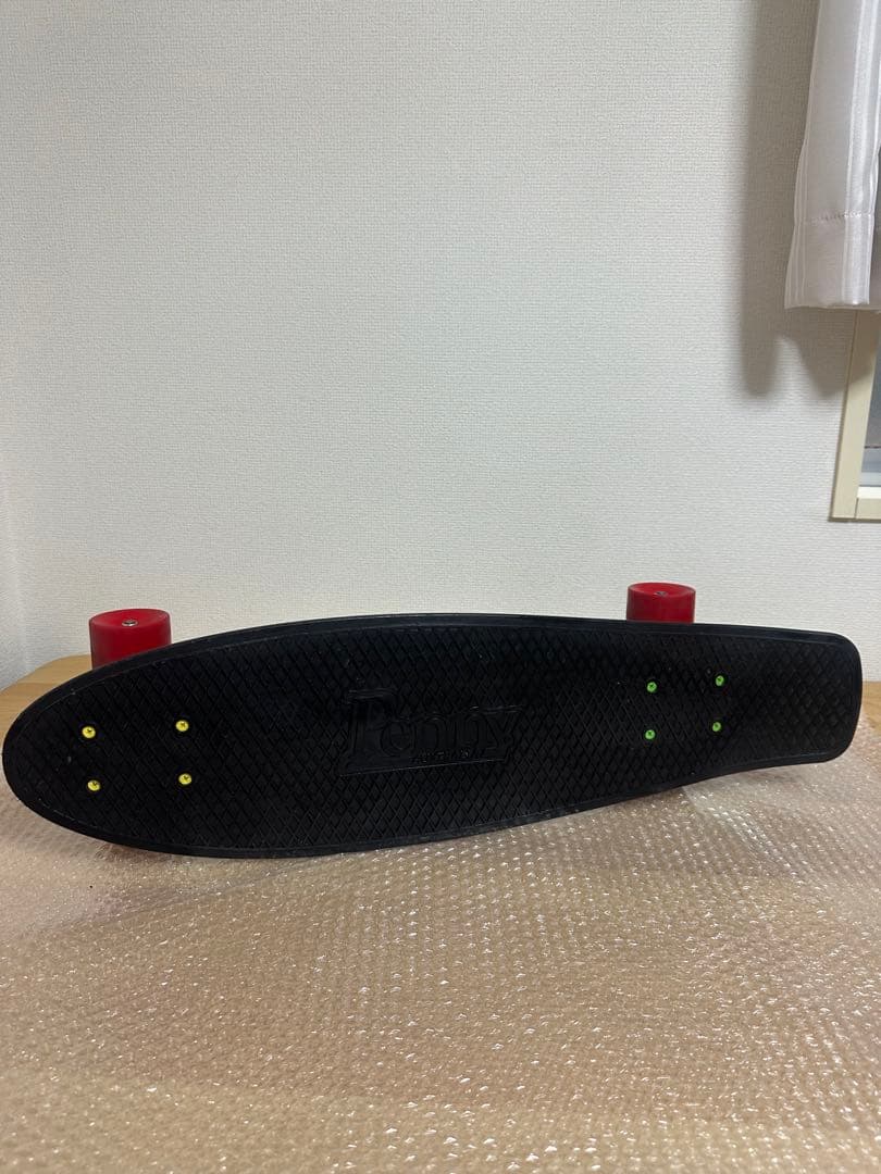 早い者勝ち ペニースケートボード ブラック ラスタカラー 27inch