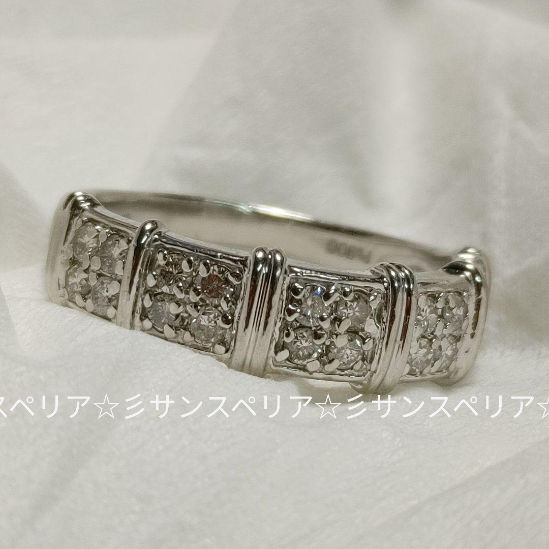 Pt900 ダイヤモンド0.50ctのデザインリング5.24g