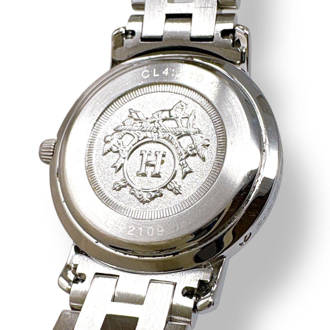 エルメス クリッパー CL4.210 Dバックル ホワイト 白 レディース 時計