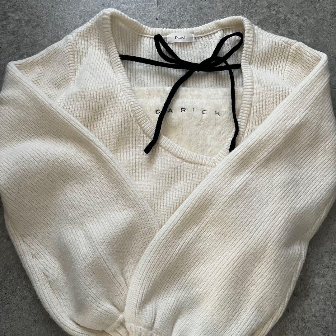 Darich ダーリッチ アシメレイヤードニットトップス IVO
