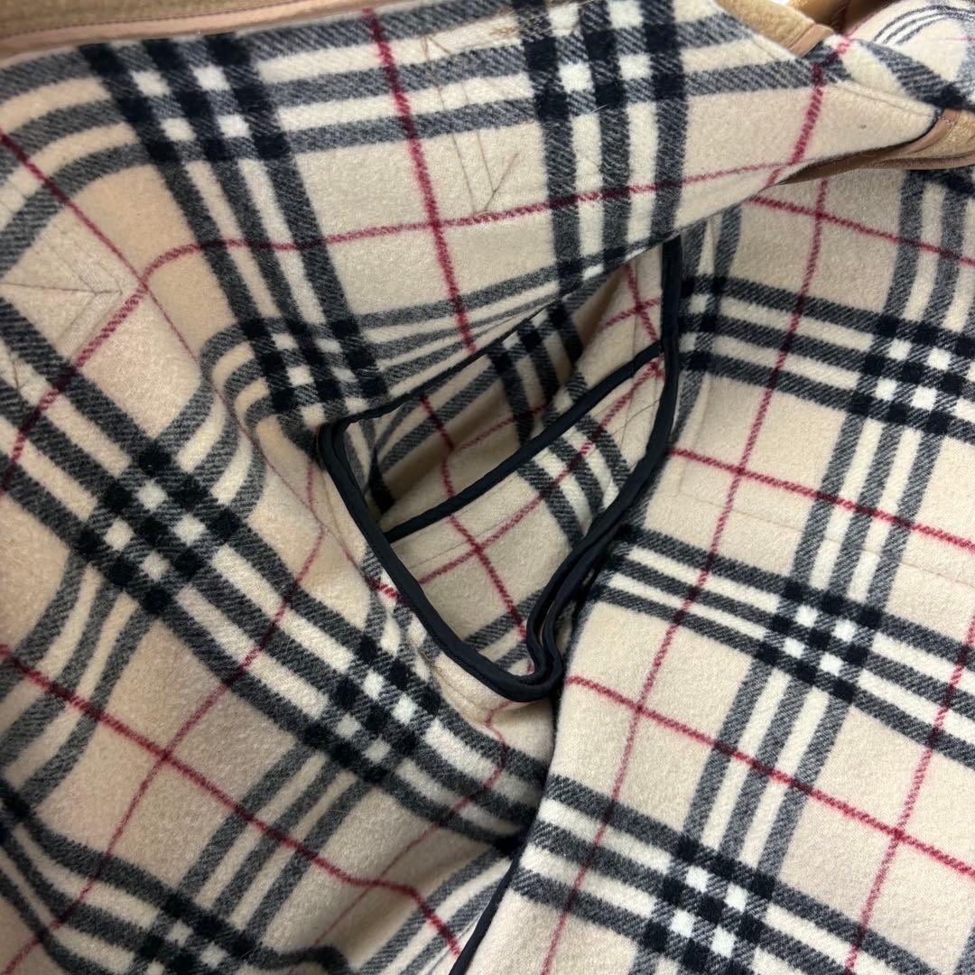 【美品】バーバリーブルーレーベル　ダッフルコート　ノバチェック　ベージュ　38M