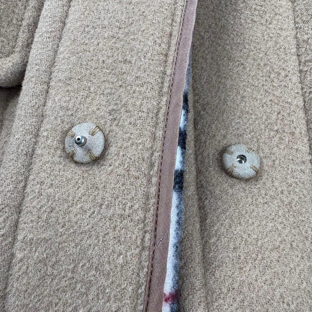 【美品】バーバリーブルーレーベル　ダッフルコート　ノバチェック　ベージュ　38M