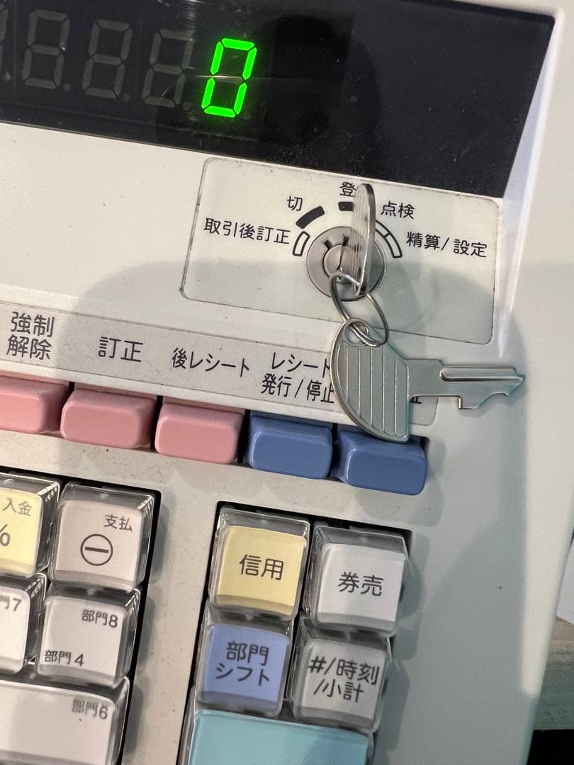 ★☆★【取説・鍵・パーツ付】SHARP XE-A147-W 電子レジスタ