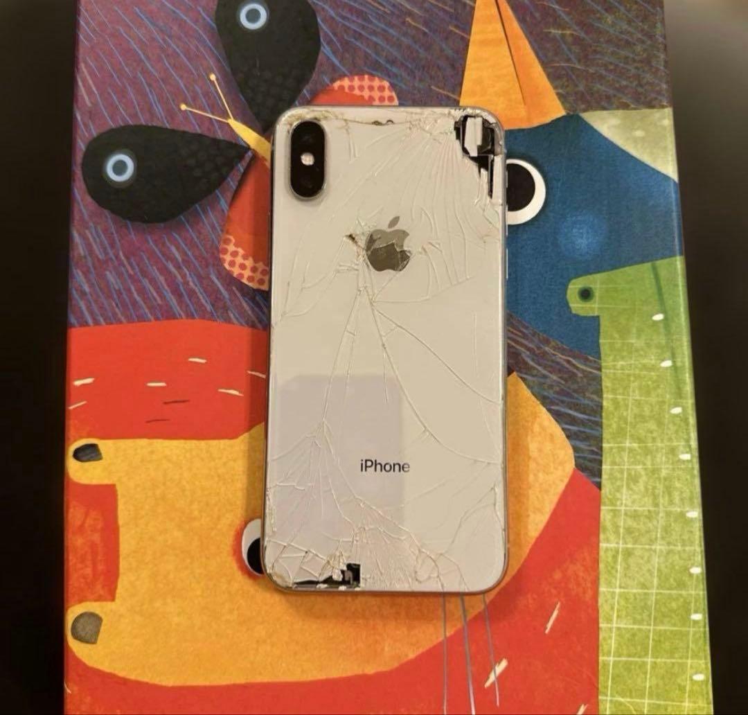 Apple iPhone X 64GB 背面割れ　SIMロックなし