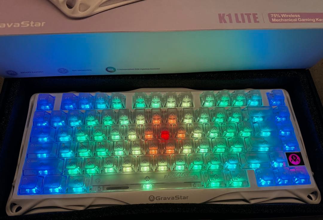Gravastar K1 LITE オーロラ ワイヤレス メカニカル キーボード