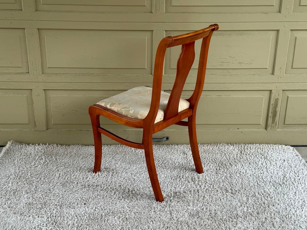 【ダイニングチェア】リージェンシー様式　サーベルレッグ　象嵌細工　サロンチェア