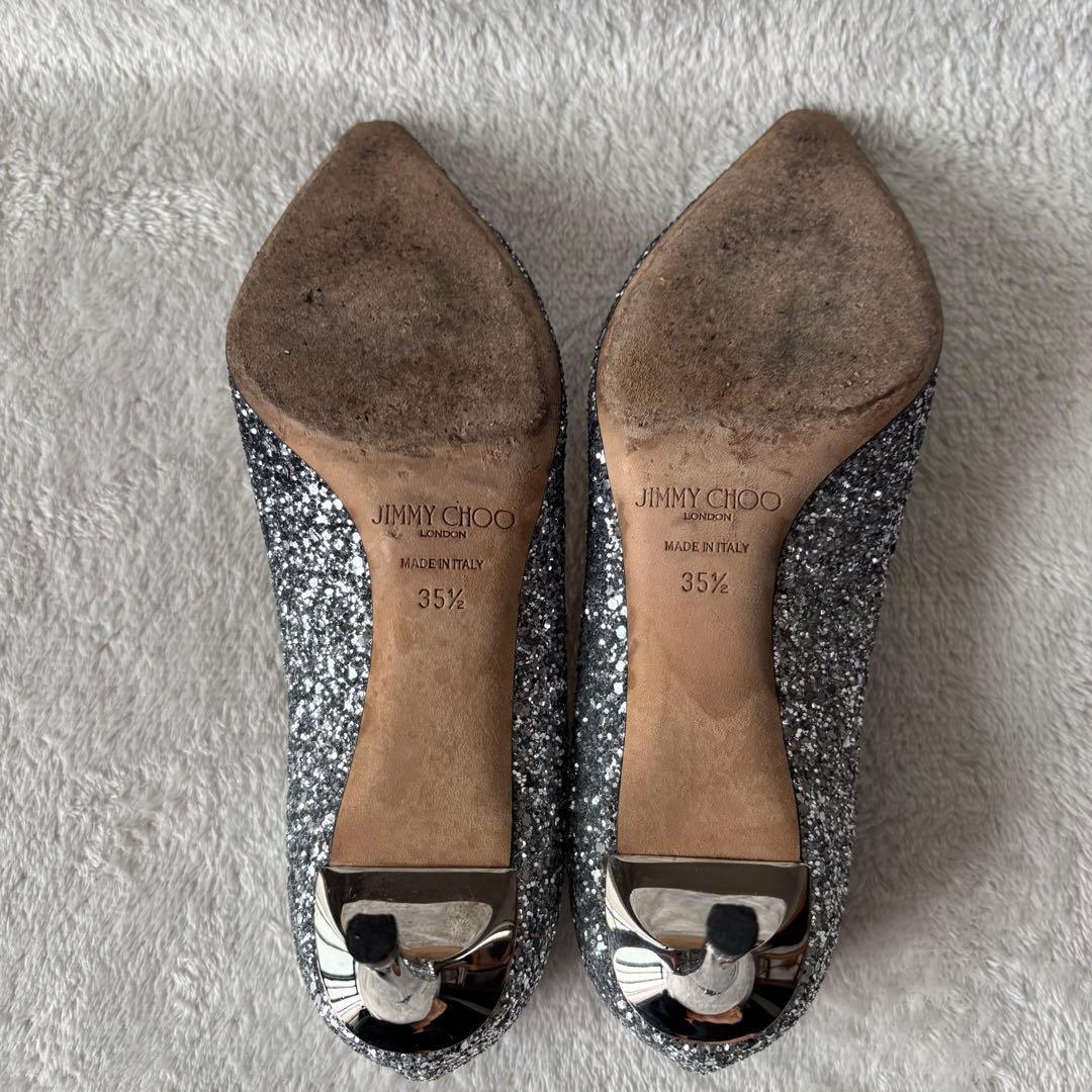 ✨️美品✨️ JIMMY CHOO ジミーチュウ グリッター パンプス グレー