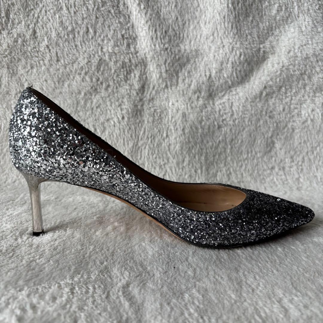 ✨️美品✨️ JIMMY CHOO ジミーチュウ グリッター パンプス グレー