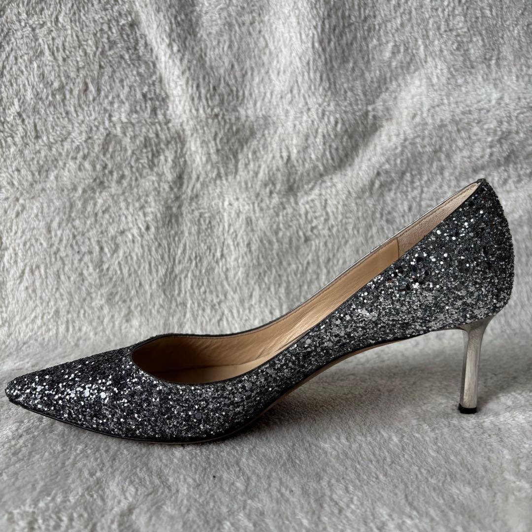 ✨️美品✨️ JIMMY CHOO ジミーチュウ グリッター パンプス グレー