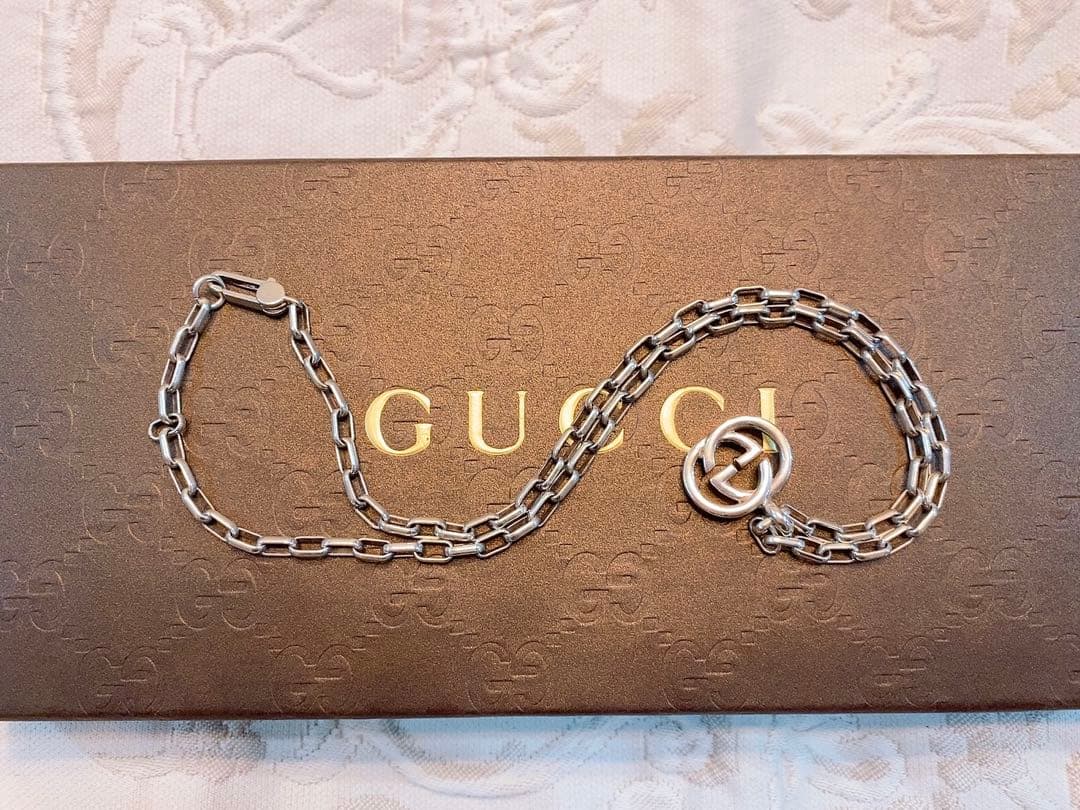 【GUCCI】ダブルGネックレス SILVER925