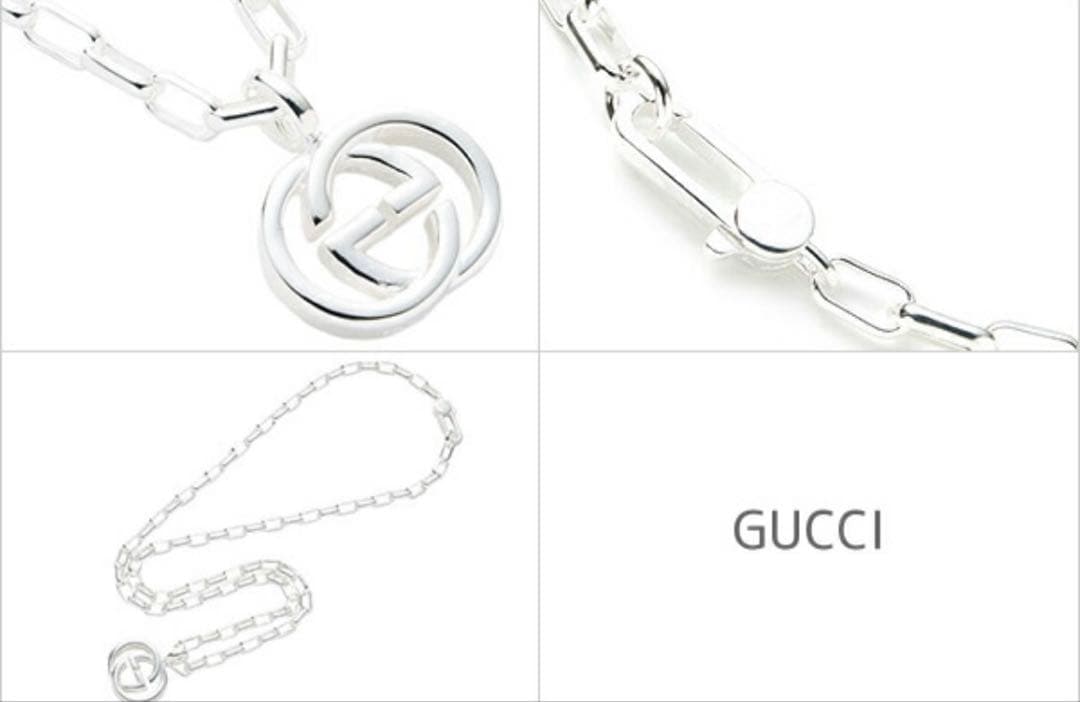 【GUCCI】ダブルGネックレス SILVER925