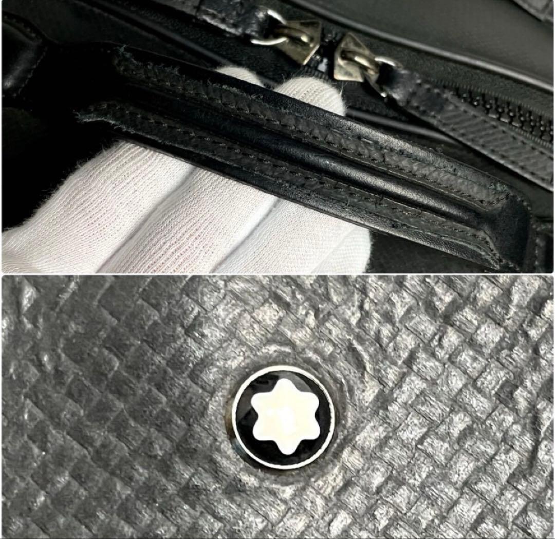 [早い者勝ち、激レア] 明日戻しますMONTBLANCイタリア製オールレザー 黒