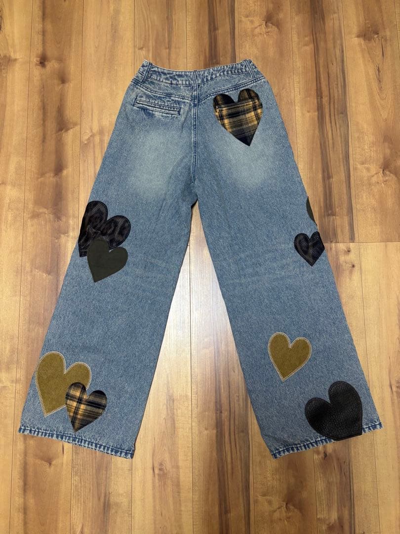 ※新品※Darich ハートパッチワークデニムパンツ