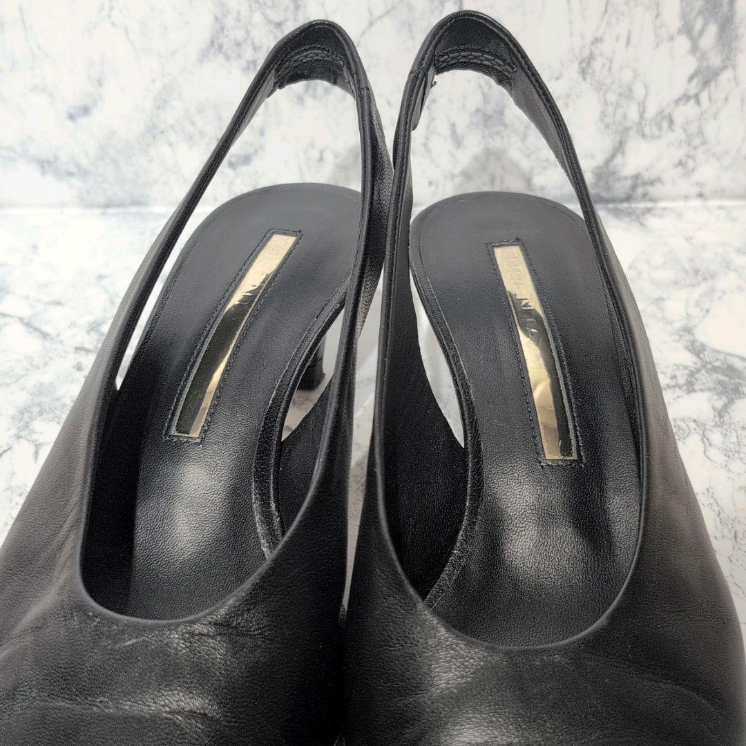 美品✨️ブレンタ レザー ミュール スリングバック ポインテッド パンプス 本革