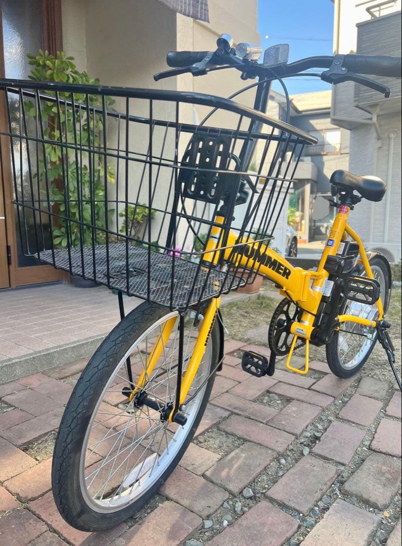 【あーもん】HUMMER折り畳み電動アシスト自転車