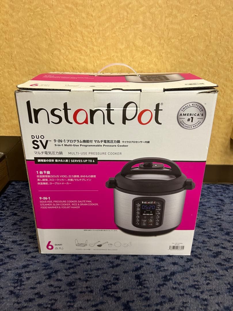Instant Pot Duo SV 6クォート 電気圧力鍋