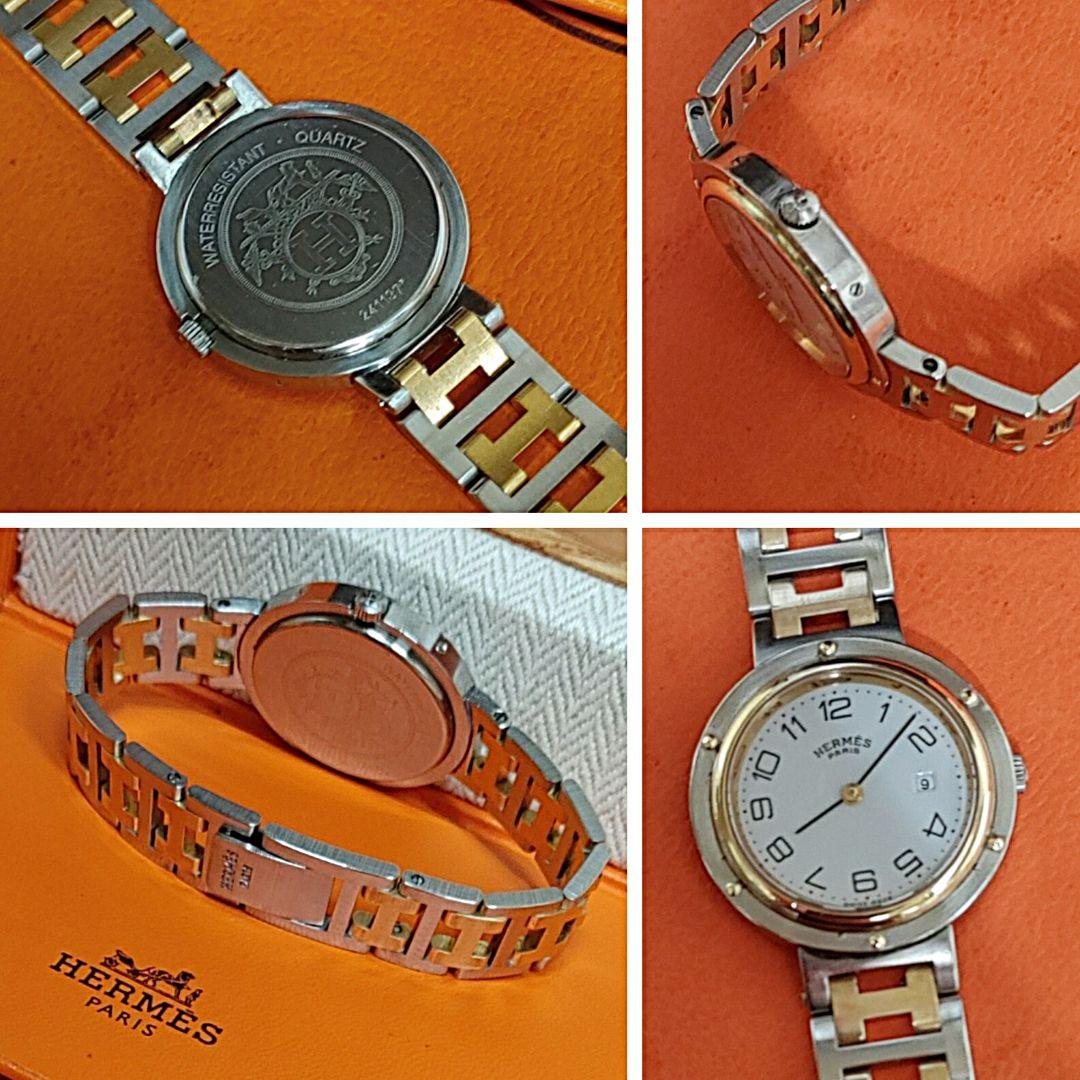 エルメス時計/極極極美品クリッパー/新品電池新品仕上げ正常稼働品/ボーイズサイズ