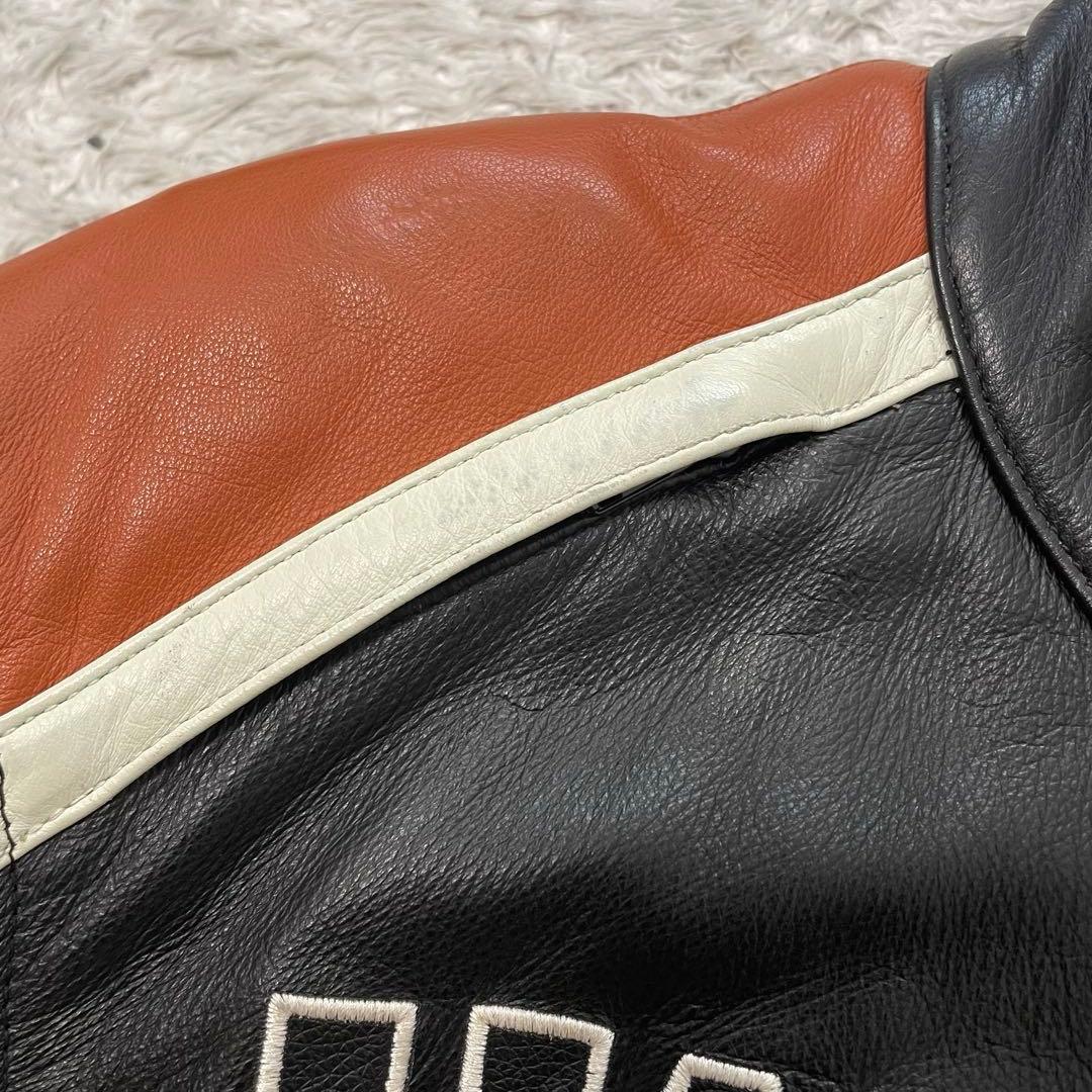 美品 ハーレーダビッドソン レザー ライダースジャケット 黒 シングル S