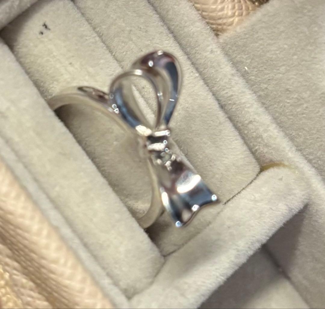 最終価格！ビズー K18WG 3g ピンキーリング・リュバン 2号