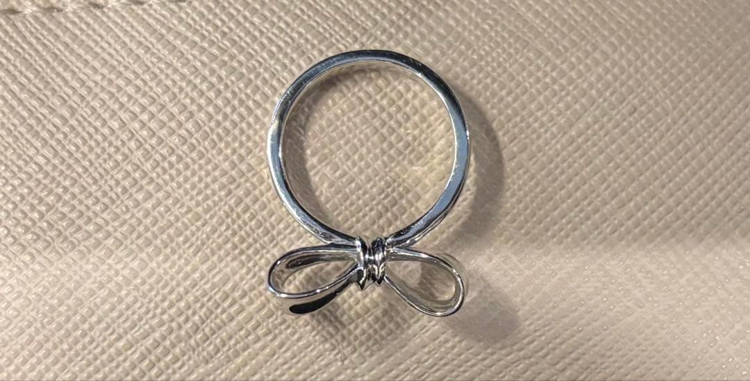 最終価格！ビズー K18WG 3g ピンキーリング・リュバン 2号