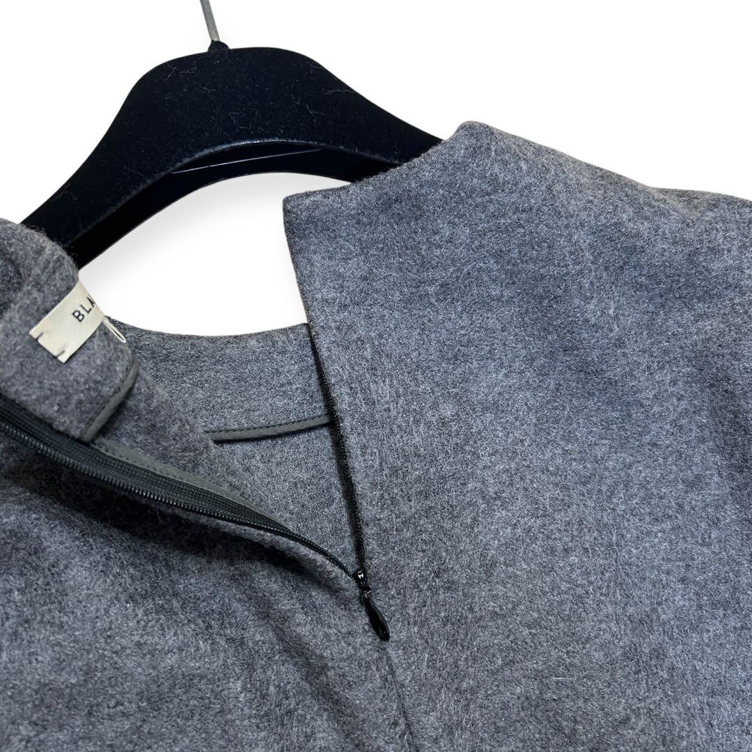 希少✨BLAMINK バッグジップ ウールプルオーバー グレー 36