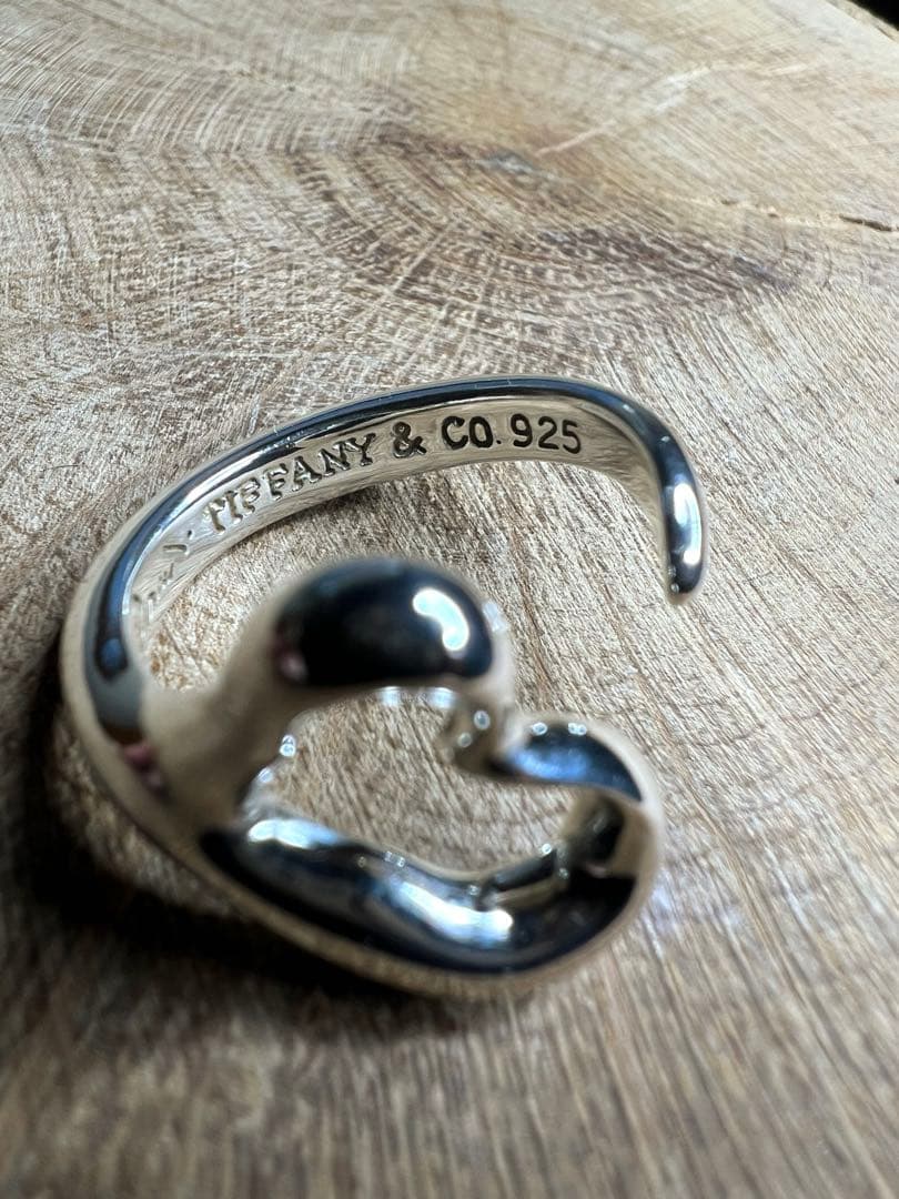 【美品】Tiffany&Co. ティファニー オープンハート リング 約12号
