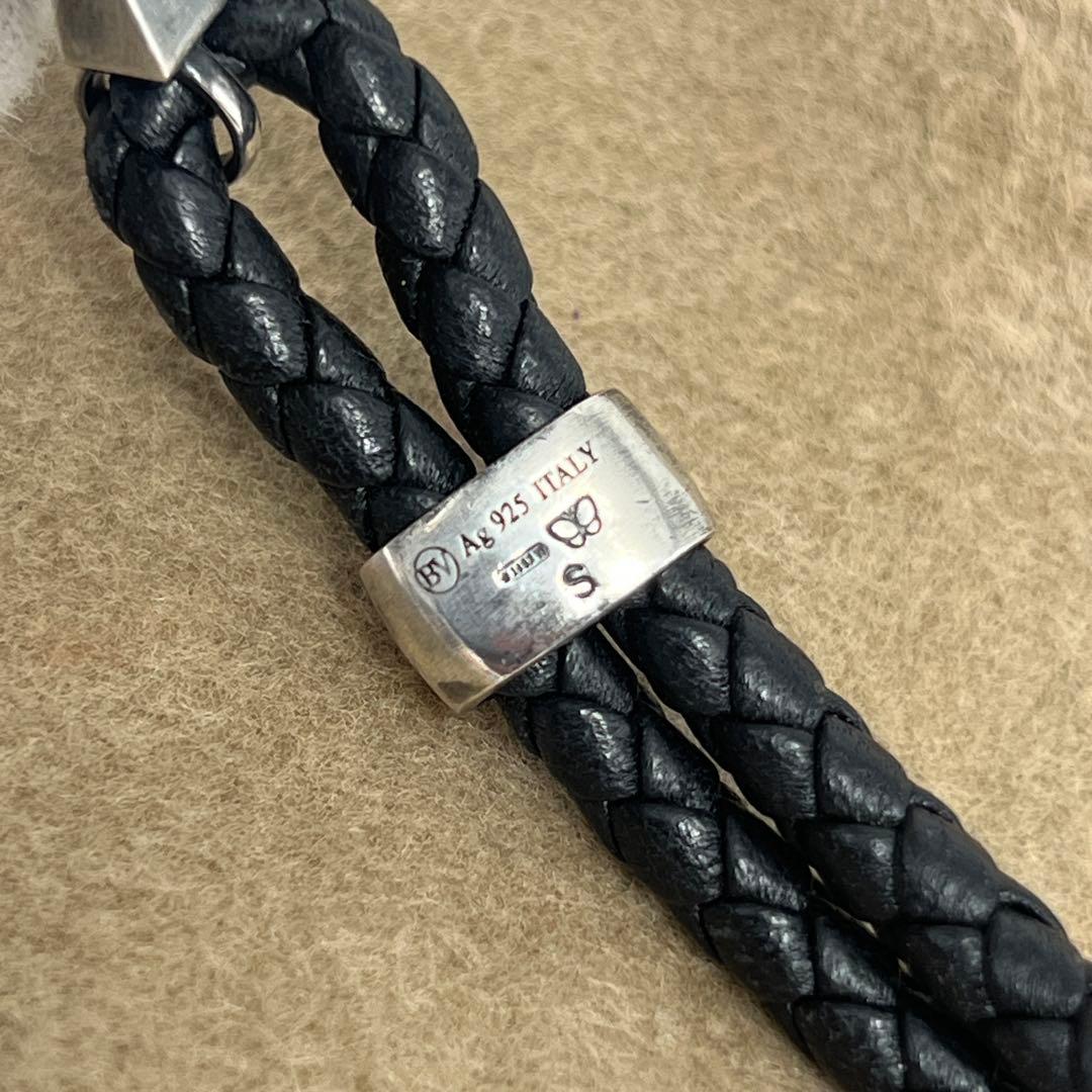 ✨極美品✨ボッテガ・ヴェネタ イントレチャート　レザーブレスレット　SV925