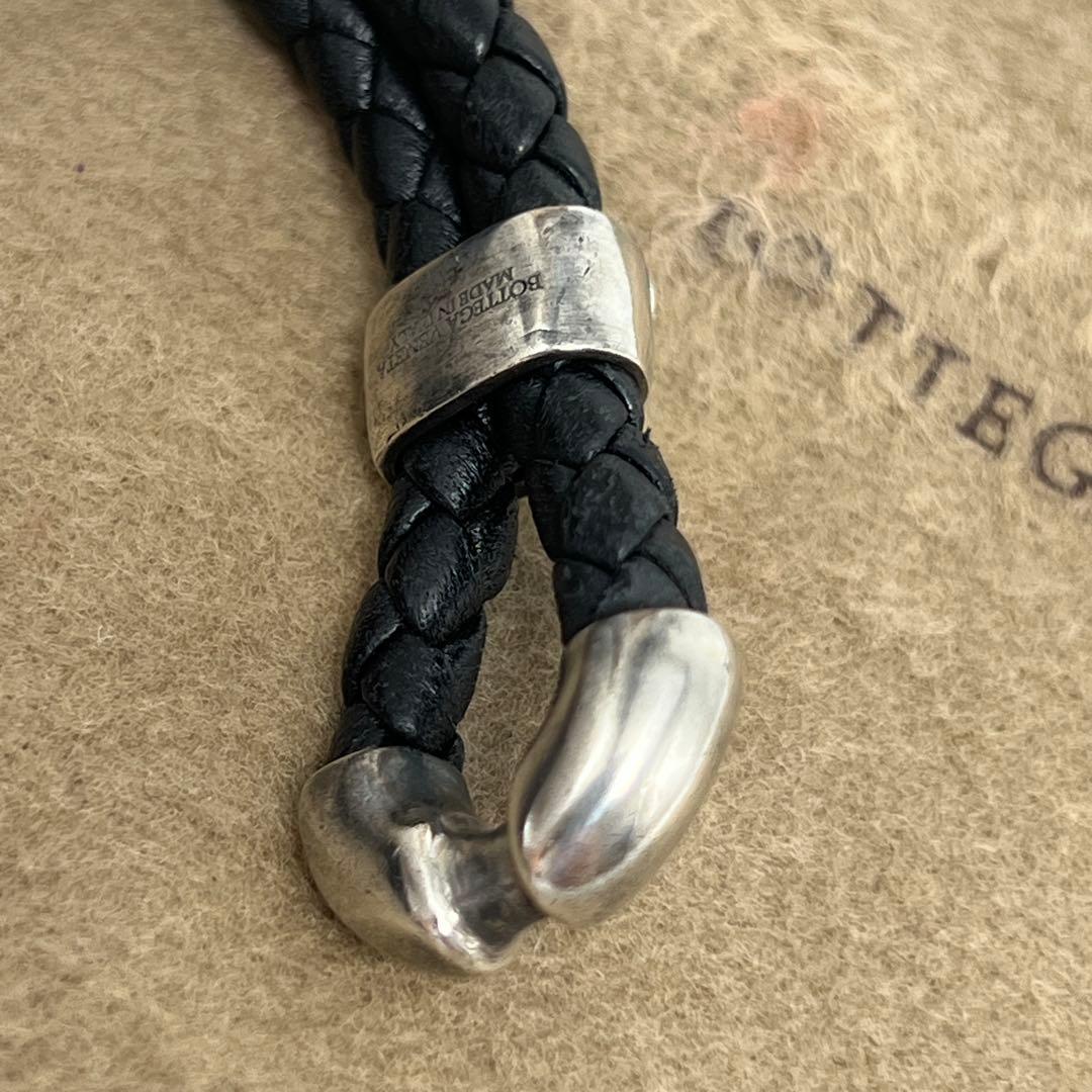 ✨極美品✨ボッテガ・ヴェネタ イントレチャート　レザーブレスレット　SV925