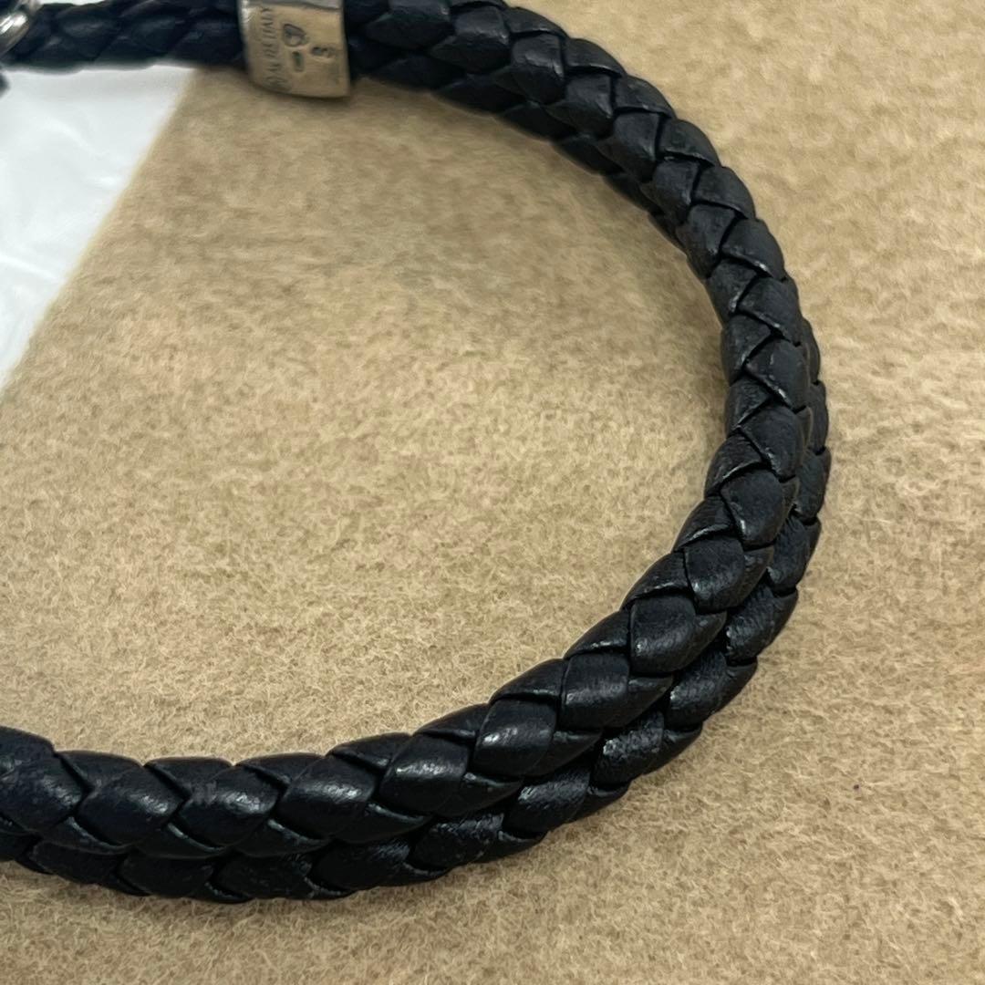 ✨極美品✨ボッテガ・ヴェネタ イントレチャート　レザーブレスレット　SV925