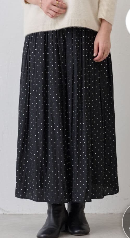 BEARDSLEY シワシフォンギャザーパンツ（ドット）
