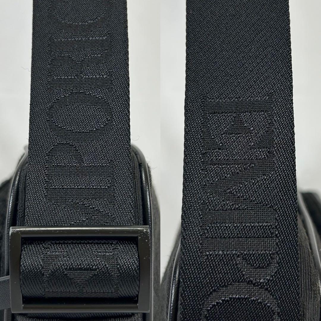 【極美品】エンポリオアルマーニ イーグルロゴ ショルダーバッグ ナイロン 黒