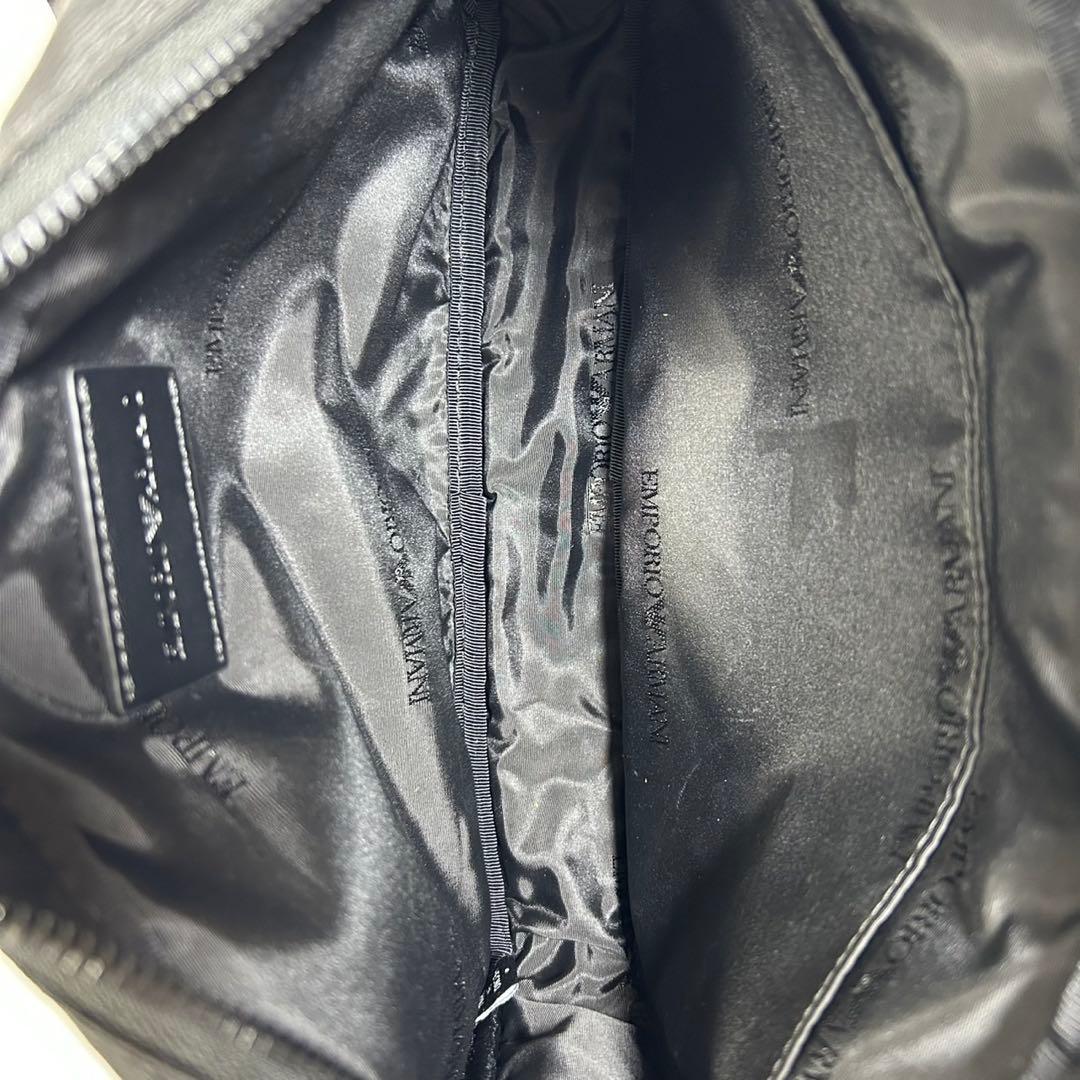 【極美品】エンポリオアルマーニ イーグルロゴ ショルダーバッグ ナイロン 黒