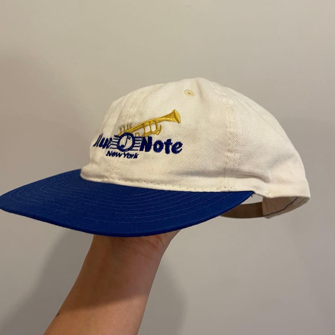90s blue note 2トーンキャップ 刺繍ロゴキャップ スーベニア