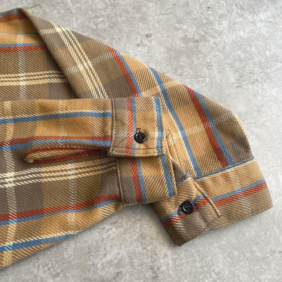 ド渋な配色70s 80s FIVE BROTHER ネルシャツ USA製 2XL