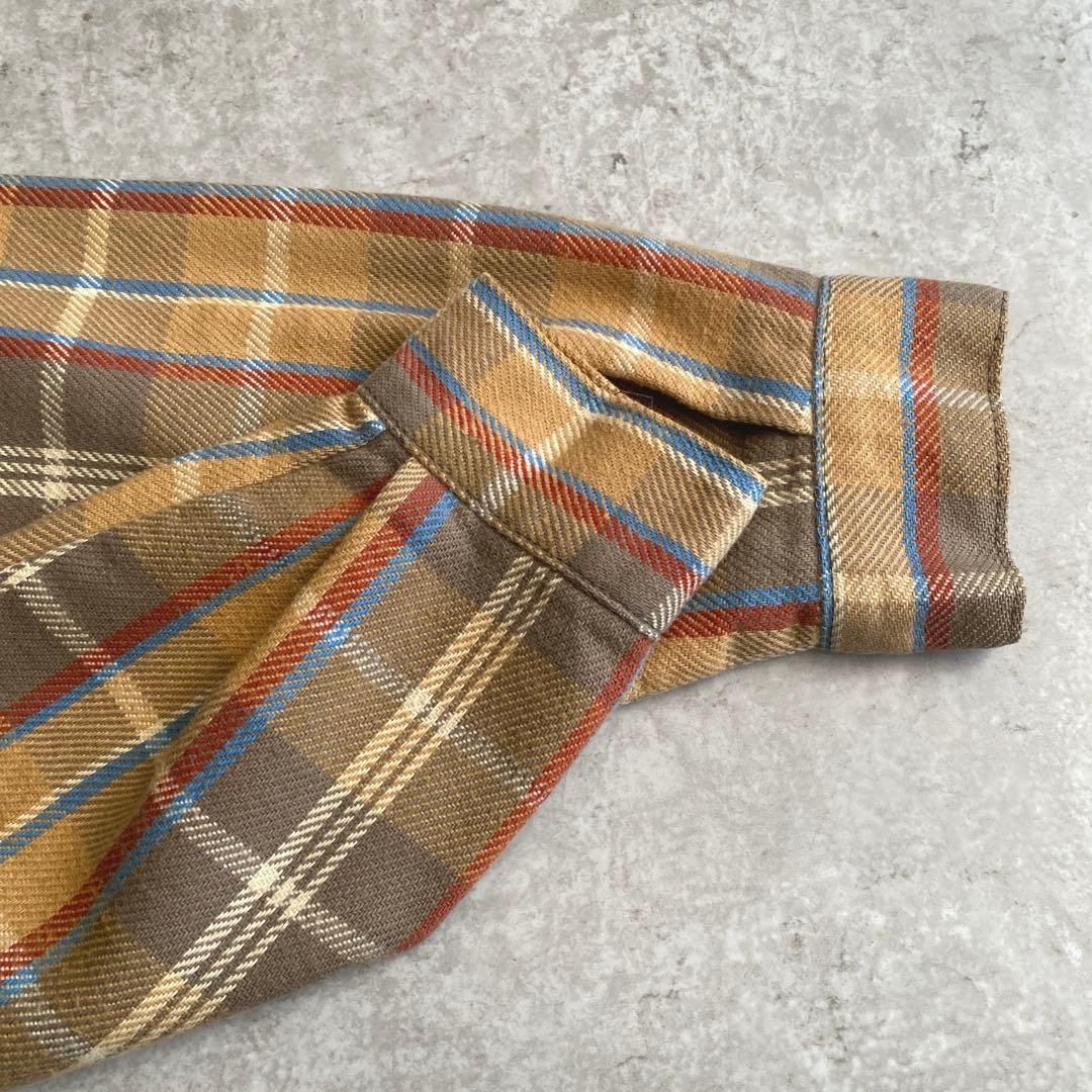 ド渋な配色70s 80s FIVE BROTHER ネルシャツ USA製 2XL