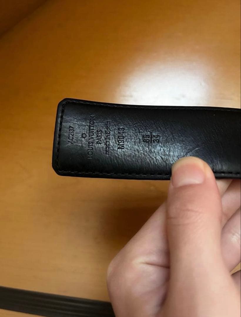 ルイヴィトン ブラックレザーベルト