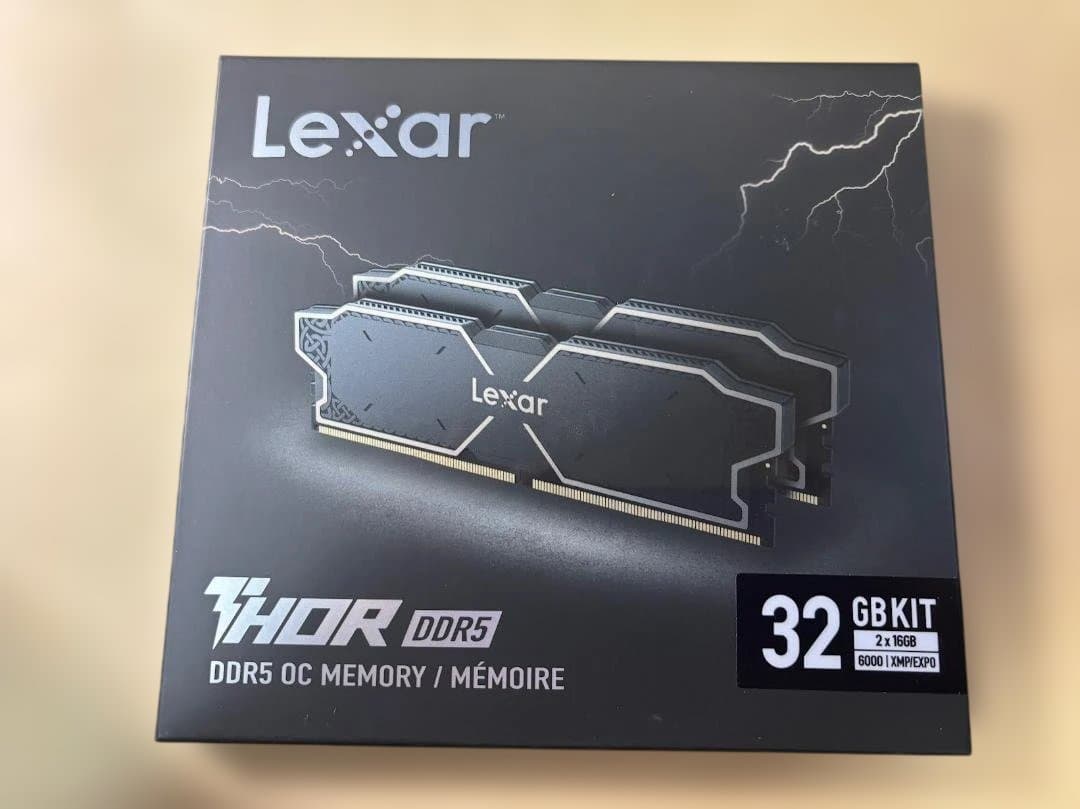 新品 Lexar THOR DDR5 OC 32GB (2x16GB) 6000