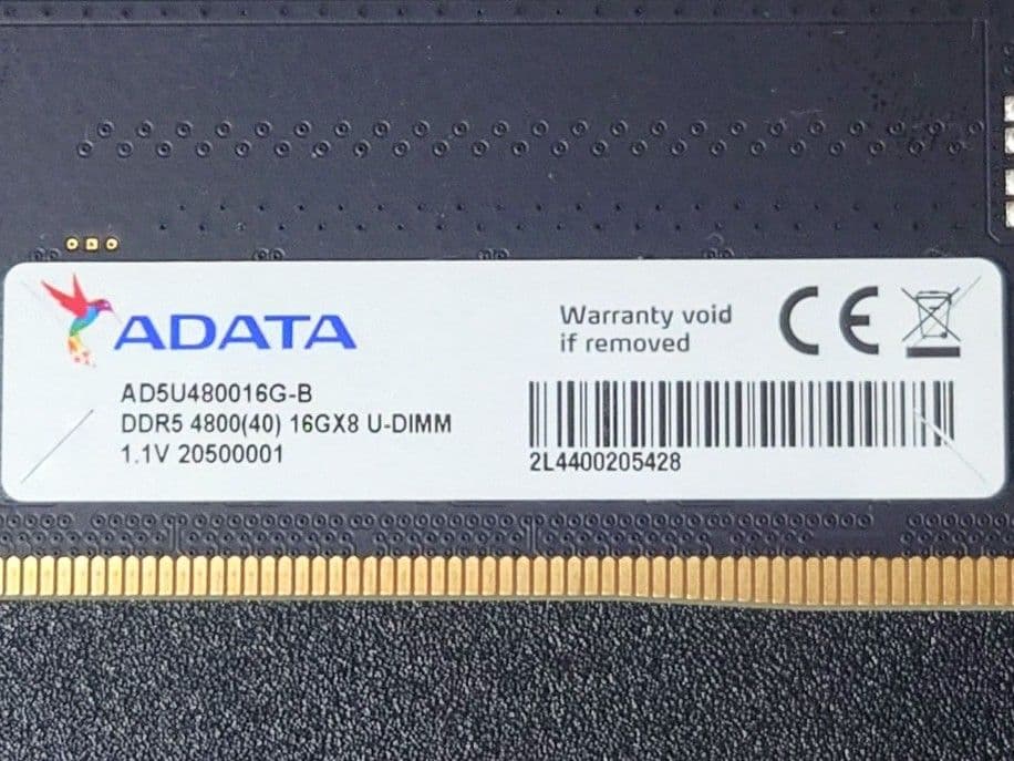 ADATA DDR5メモリ 32GBキット（16GB×2枚）