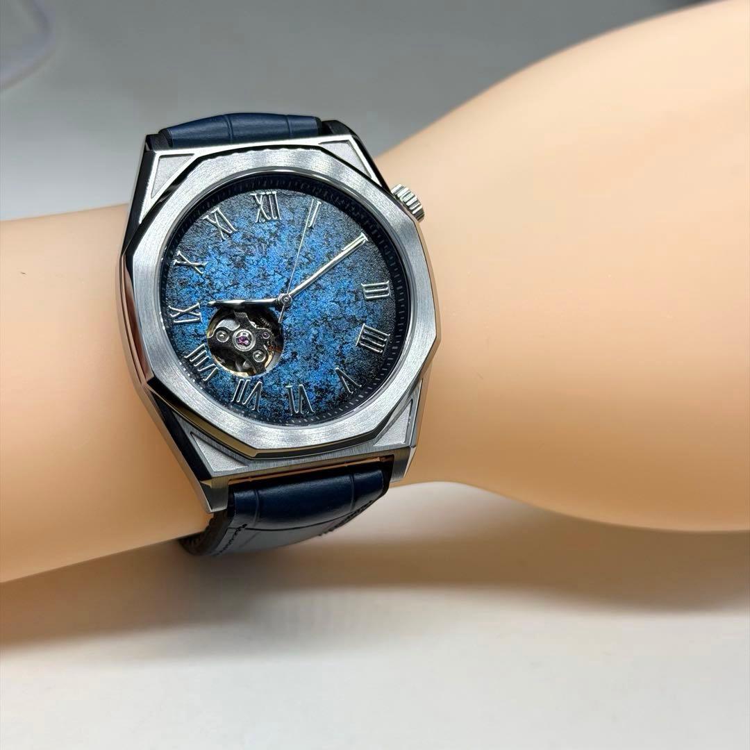 稼働★極美品★S-MEISTER エスマイスター 金沢銀箔時計　メンズ 自動巻き