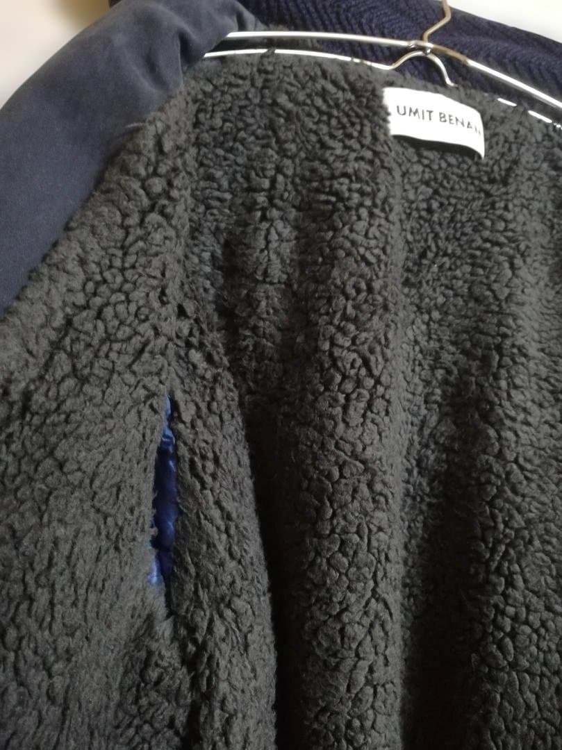 umit benan フーディーパーカコート ボア ネイビー サイズ36