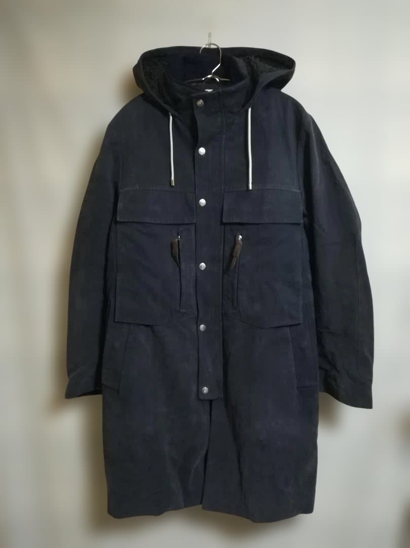 umit benan フーディーパーカコート ボア ネイビー サイズ36