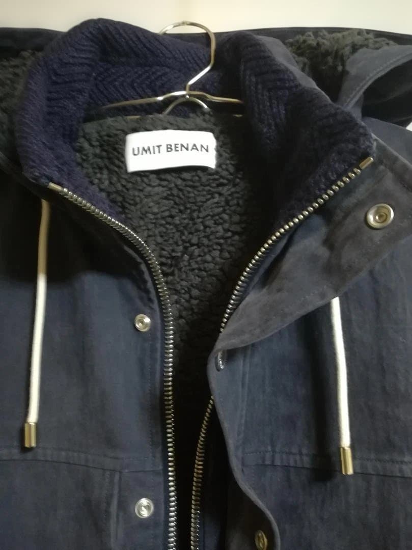 umit benan フーディーパーカコート ボア ネイビー サイズ36